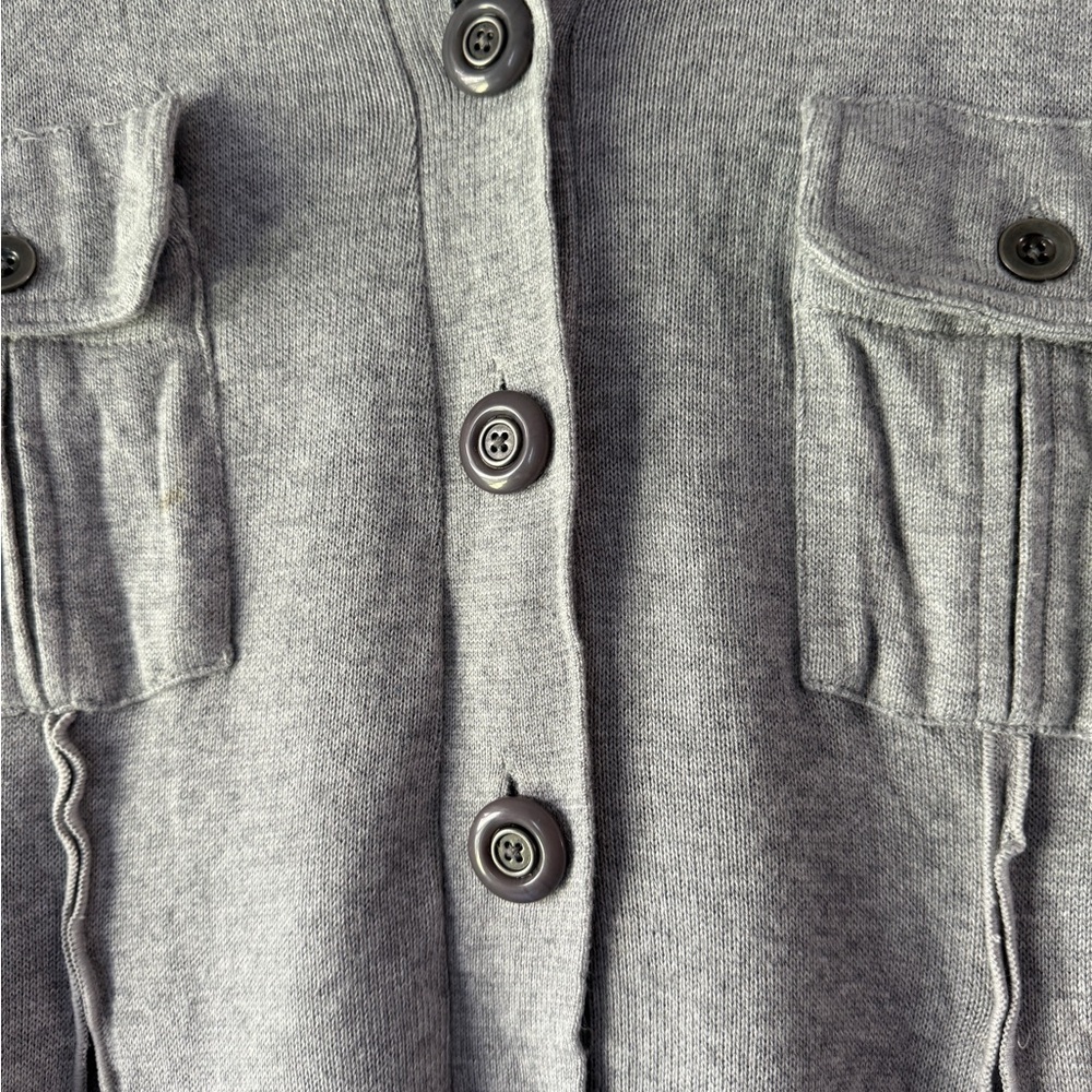 Free People Gray Button-Front Knit Midi Dress - Picture 4 of 9